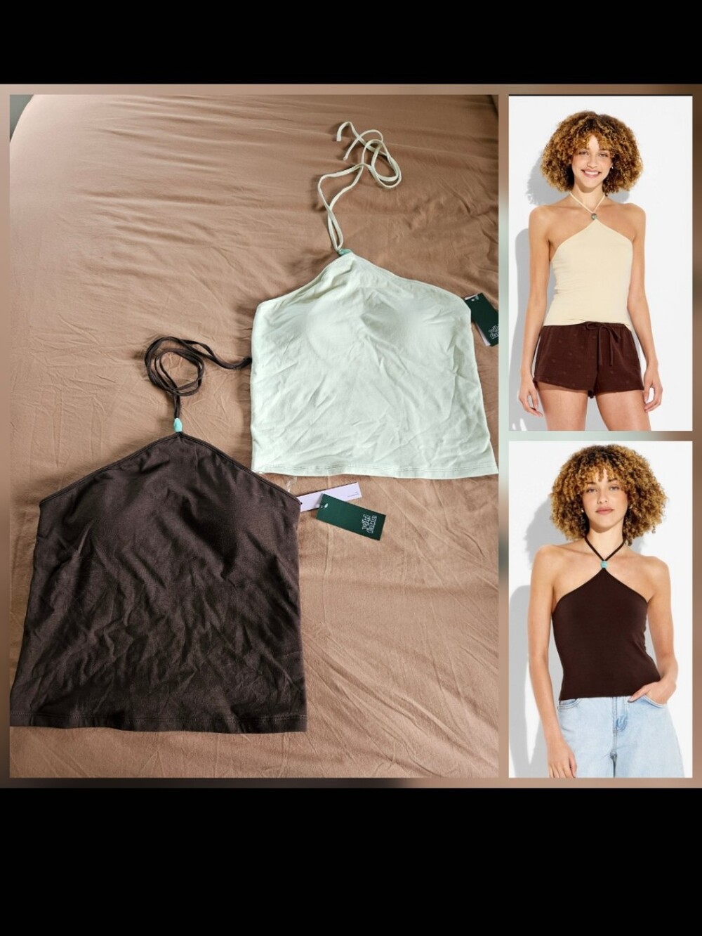 2-pack Halter Tops With Built-in Padding | Medium| Target / Wild Fable | Bundle